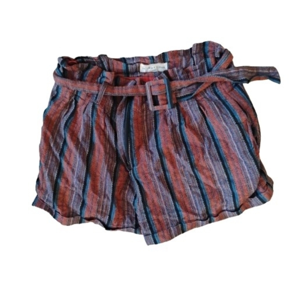 Victoria And Sophia Women's Large Boho Striped Colorful Women's Shorts